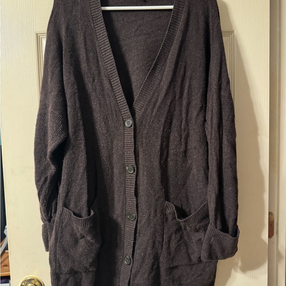 Madewell Chocolate Knit Cardigan